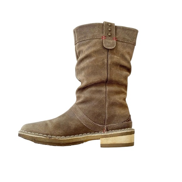 Clarks Women's Leather Soho Houston Moto Boot Boho Rugged Weathered Calf Size 6 - Picture 5 of 14